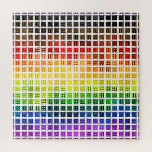 Puzzle Drapeau de fierté gay arc-en-ciel coloré à carreau