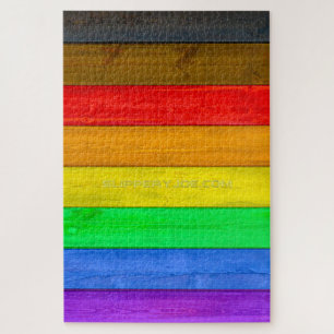Puzzle Drapeau de fierté gay inclusif SlipperyJoe's à tex