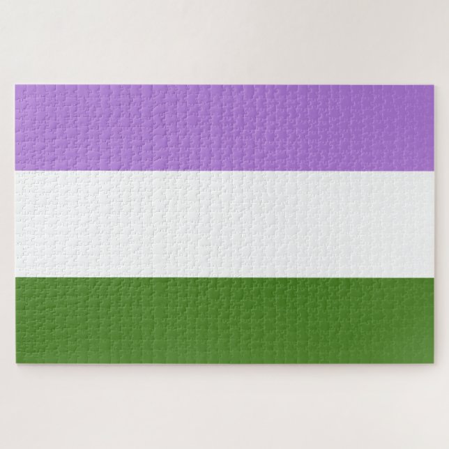 Puzzle Drapeau de fierté genderqueer (Horizontal)
