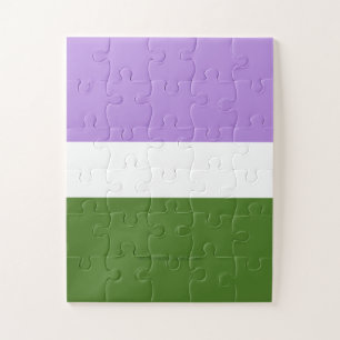 Puzzle Drapeau de fierté genderqueer de SlipperyJoe lavan