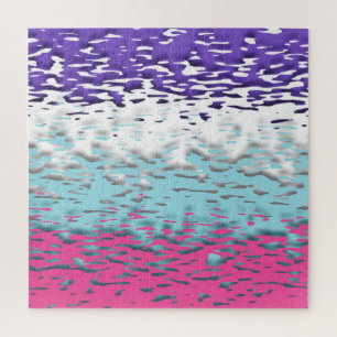 Puzzle Drapeau de fierté multisexuel funky trippy ondulé