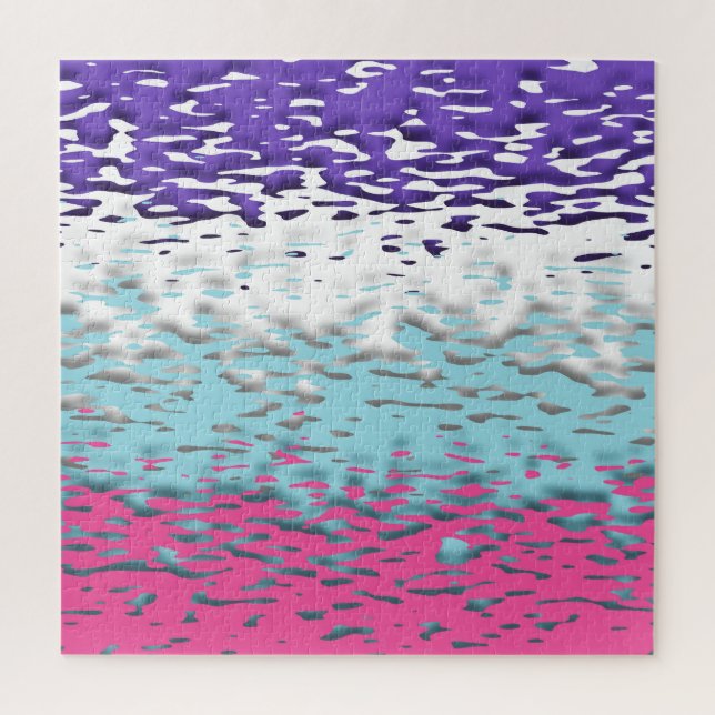 Puzzle Drapeau de fierté multisexuel funky trippy ondulé  (Vertical)