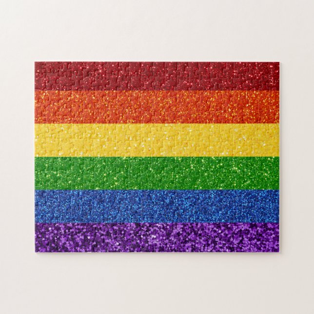 Puzzle Drapeau de la Fierté arc-en-ciel LGBT Parties scin (Horizontal)