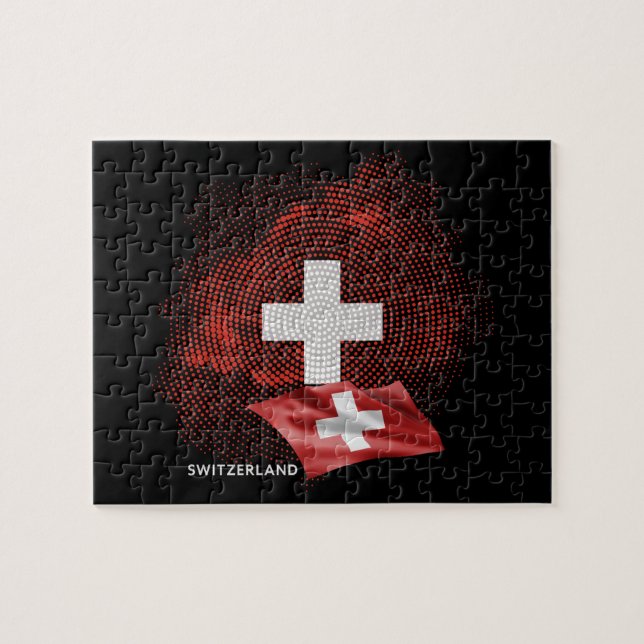 Puzzle drapeau de la Suisse (Horizontal)