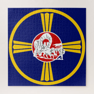 Puzzle Drapeau de la ville d'Omaha (Nebraska)