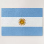 Puzzle Drapeau de l'Argentine<br><div class="desc">Ce dessin présente le drapeau national de l'Argentine (officiellement la République argentine ; en espagnol, "República Argentina"), qui est un pays situé principalement dans la moitié sud de l'Amérique du Sud. Le pays est bordé par le Chili à l'ouest, la Bolivie et le Paraguay au nord, le Brésil au nord-est,...</div>