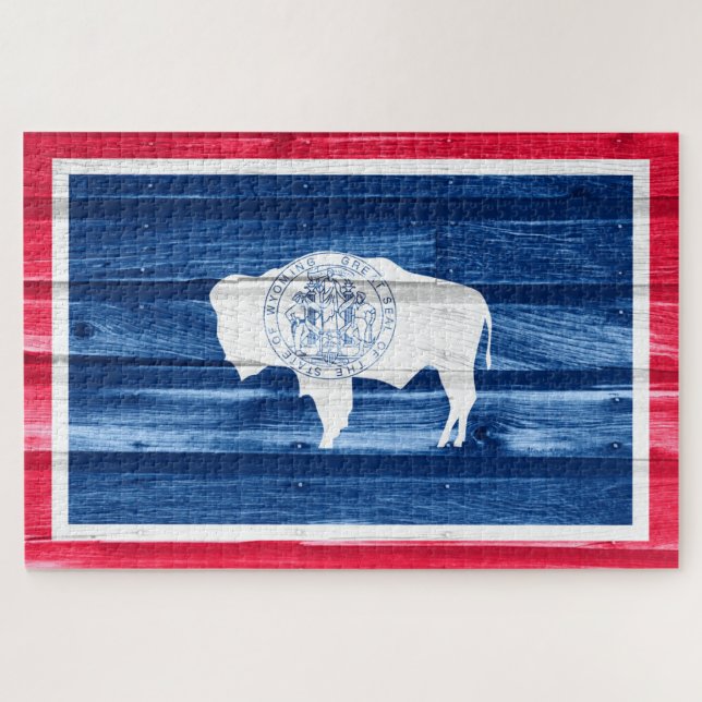 Puzzle Drapeau de l'État du Wyoming (Horizontal)
