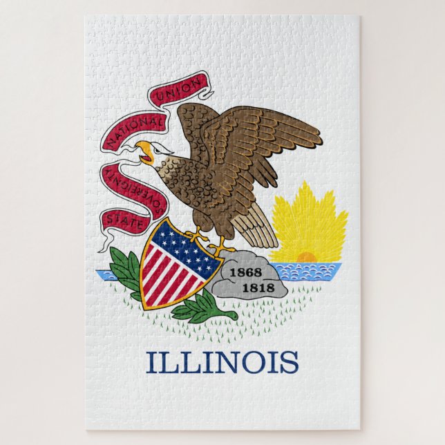 Puzzle Drapeau de l'Illinois (Vertical)