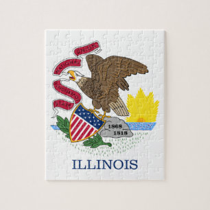 PUZZLE DRAPEAU DE L'ILLINOIS