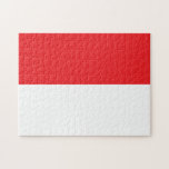 Puzzle Drapeau de l'Indonésie<br><div class="desc">Drapeau indonésien aux couleurs et aux formes officielles.</div>