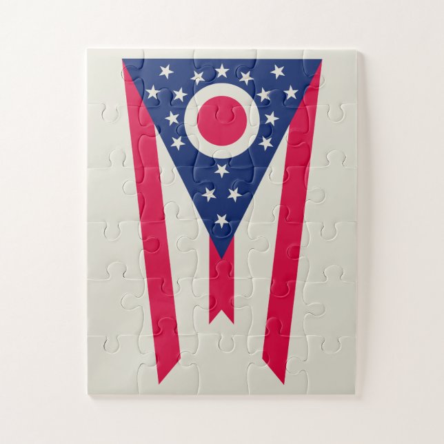 Puzzle Drapeau de l'Ohio : la bannière Buckeye State (Vertical)