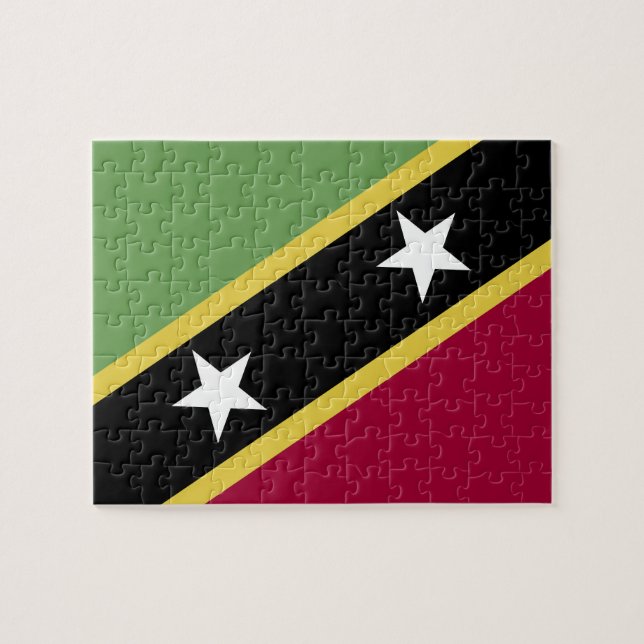 Puzzle Drapeau de Saint-Kitts-et-Nevis (Horizontal)