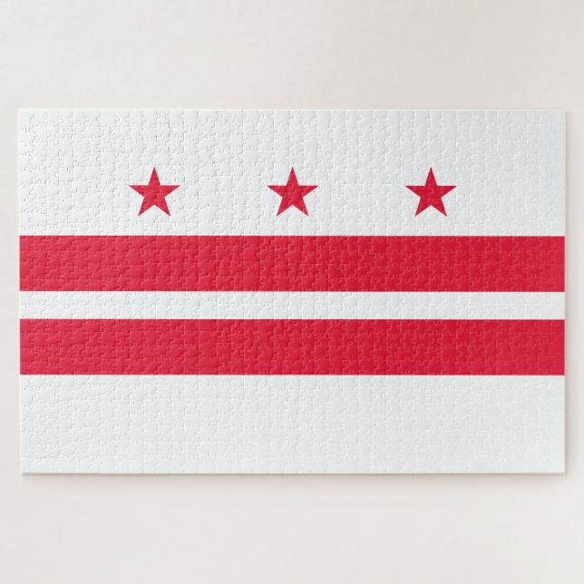 Puzzle Drapeau de Washington D.C. (District de Columbia) (Horizontal)