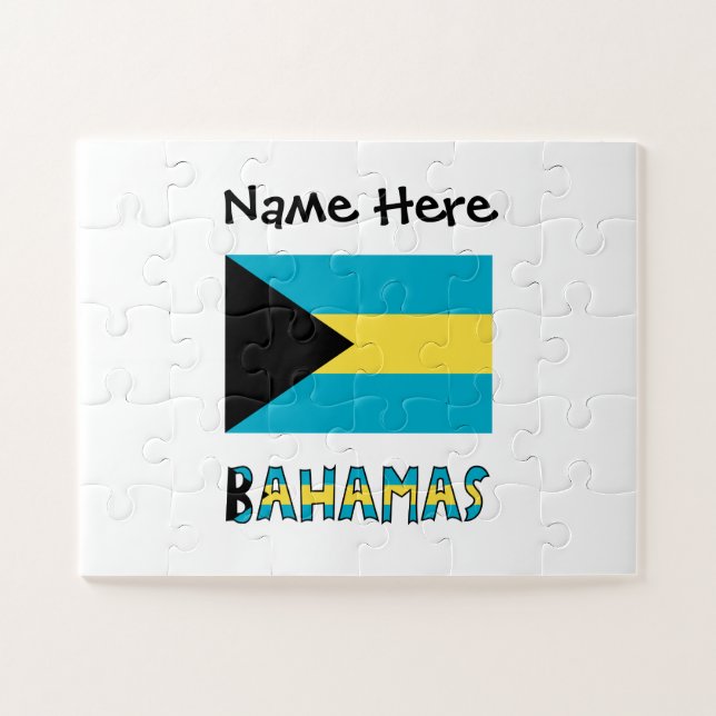 Puzzle Drapeau des Bahamas bahamien  (Horizontal)