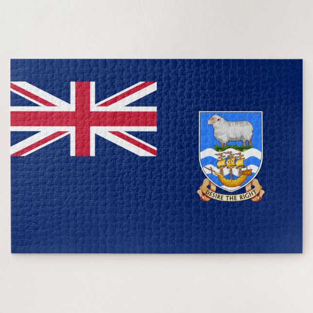 Puzzle Drapeau des îles Falkland (Territoire britannique) (Horizontal)