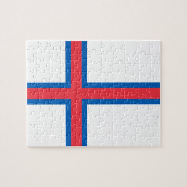 Puzzle Drapeau des îles Féroé (Horizontal)