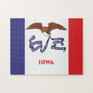 Puzzle Drapeau d'État de l'Iowa, États-Unis