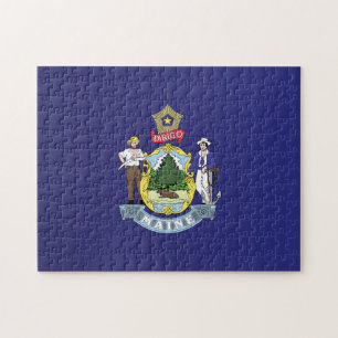 Puzzle Drapeau d'État du Maine, États-Unis