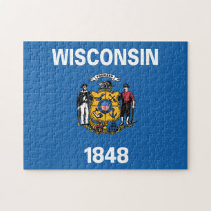 Puzzle Drapeau d'État du Wisconsin, États-Unis