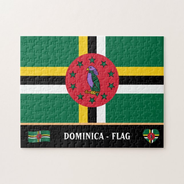 Puzzle Drapeau dominicain / Dominique (Horizontal)