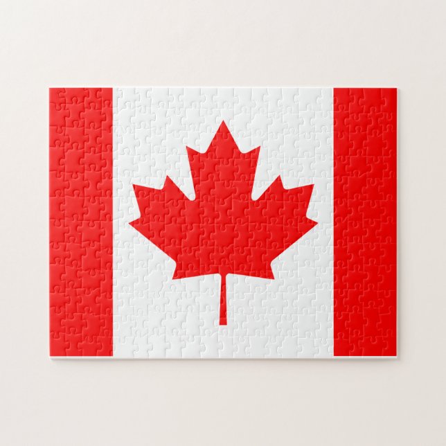 Puzzle Drapeau du Canada Couleurs canadiennes Rouge Blanc (Horizontal)
