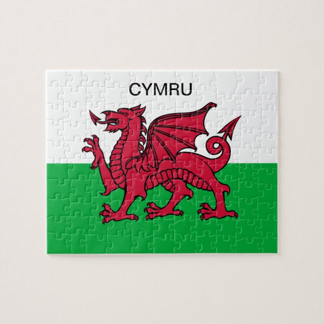 Puzzle Drapeau du Pays de Galles Dragon rouge Cymru Sport (Horizontal)