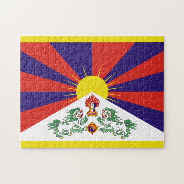 Puzzle Drapeau du Tibet libre (Horizontal)