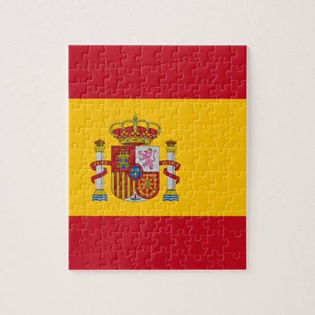 Puzzle Drapeau espagnol avec coeur rouge - Espagne/fans s (Vertical)