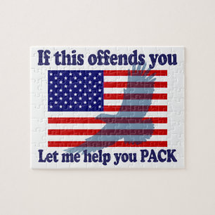 Puzzle Drapeau et Aigle Patriot - Drapeau USA