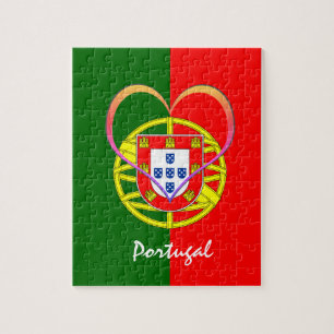 Puzzle Drapeau et Coeur portugais - Portugal/fans sportif