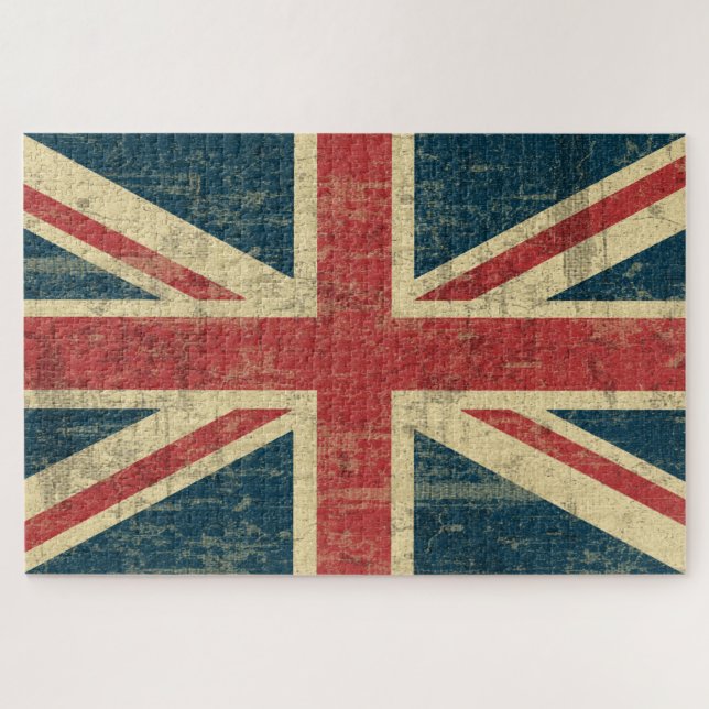 Puzzle Drapeau Grungy Union Jack du Royaume-Uni (Horizontal)