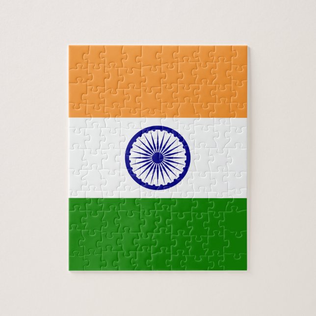 Puzzle Drapeau Indien - Image de haute qualité (Vertical)