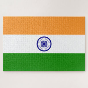 Puzzle Drapeau indien (Inde) (Pays d'Asie du Sud) (Bharat
