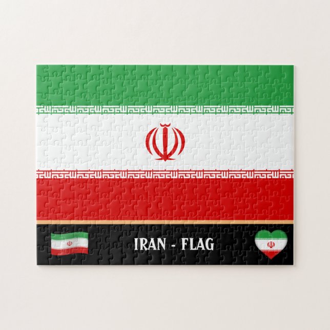 Puzzle Drapeau iranien & Iran / Iran (Horizontal)