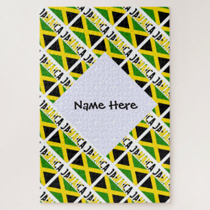 Puzzle Drapeau jamaïcain et mosaïque personnalisée de Jam