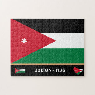 Puzzle Drapeau jordanien et pays jordanien / Jordanie