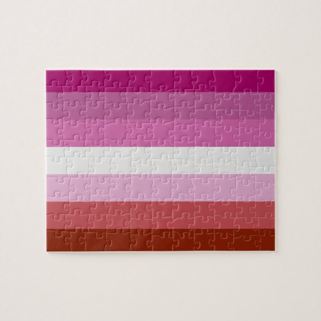 Puzzle Drapeau lesbien (Horizontal)