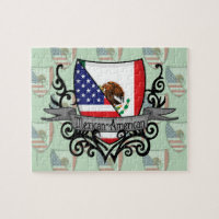 Drapeau mexico-américain de bouclier