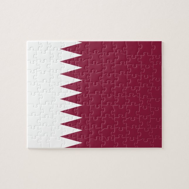Puzzle Drapeau national du monde du Qatar (Horizontal)