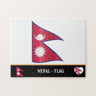 Puzzle Drapeau népalais et pays népalais / Népal