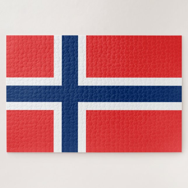 Puzzle Drapeau norvégien (Norvège) (Horizontal)