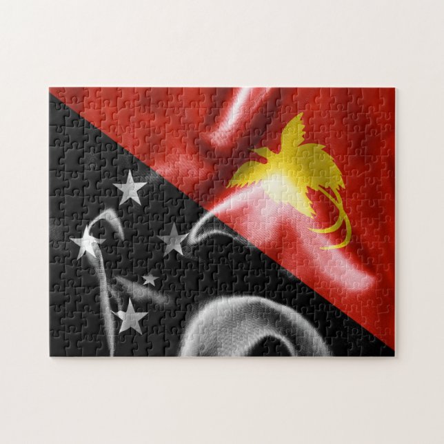 Puzzle Drapeau Papouasie-Nouvelle-Guinée (Horizontal)