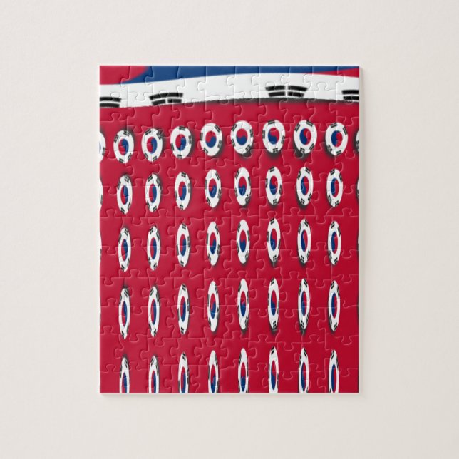 Puzzle Drapeau PolkaDot de Corée du Sud (Vertical)