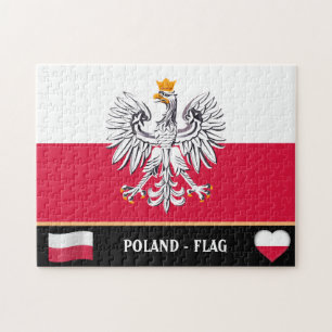 Puzzle Drapeau polonais & Pologne - pays, vacances / spor