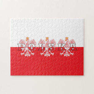 Puzzle Drapeau Polska Aigles rouges