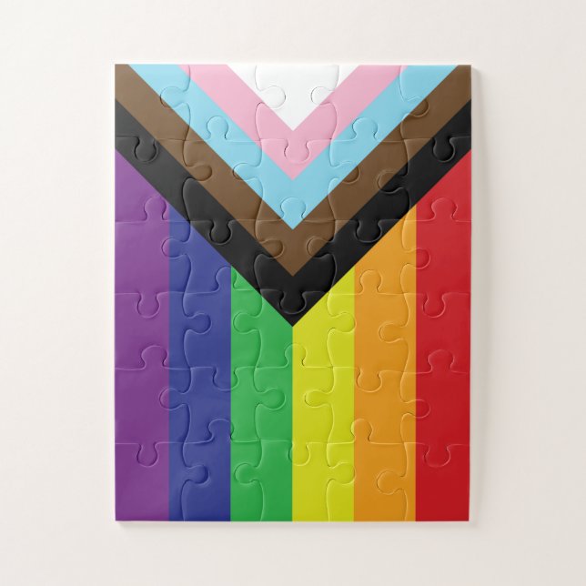 Puzzle Drapeau progressiste LGBTQIA (Vertical)