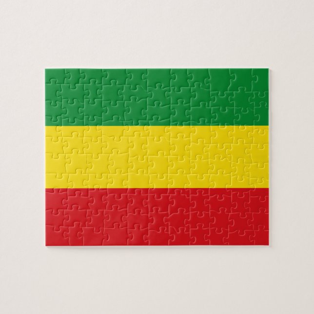 Puzzle Drapeau rastafari éthiopien Rasta (Horizontal)