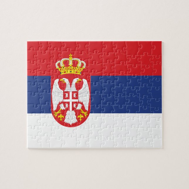 Puzzle Drapeau serbe (Horizontal)