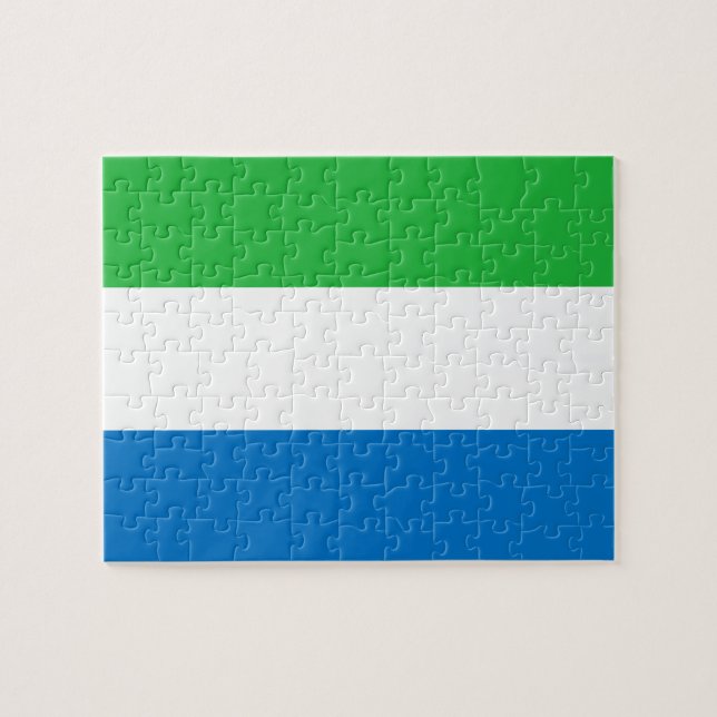 Puzzle Drapeau Sierra-Léonais (Horizontal)