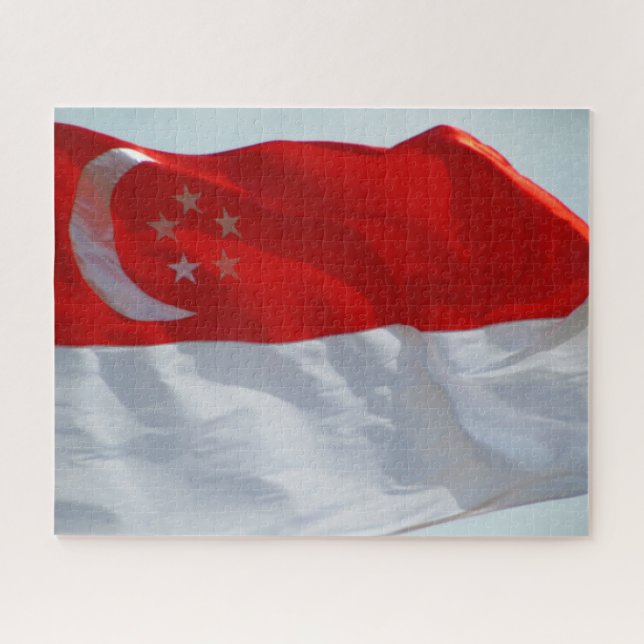 Puzzle drapeau singapour (Horizontal)